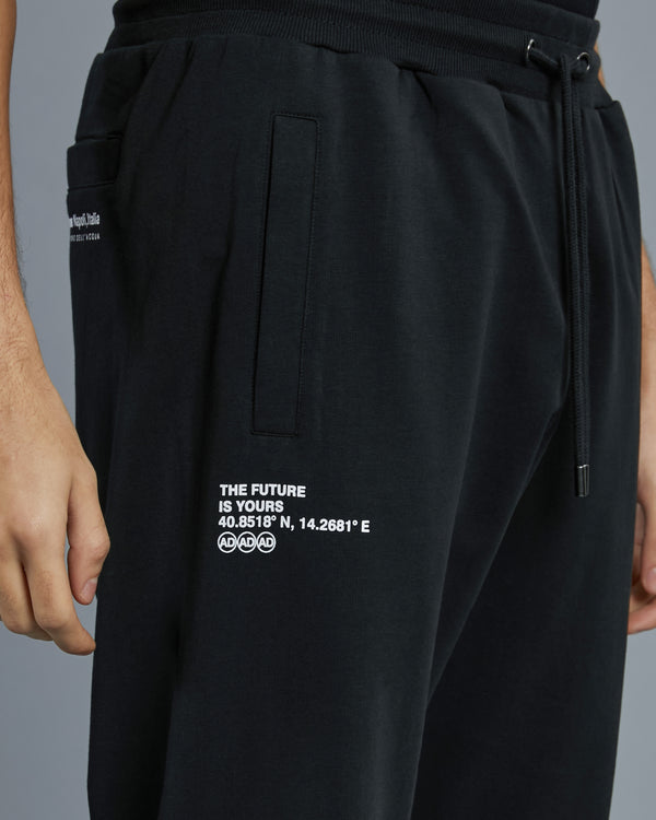 Alessandro Dell´acqua Statement Print Track Pants Black