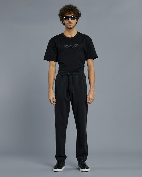 alessandro dell´acqua Statement Print Track Pants Black