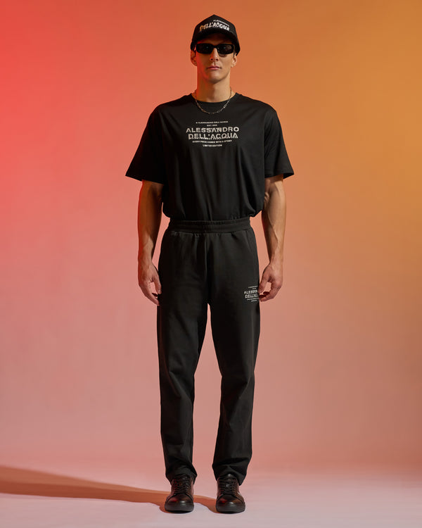 alessandro dell´acqua Subtle ADA Print Track Pants Black