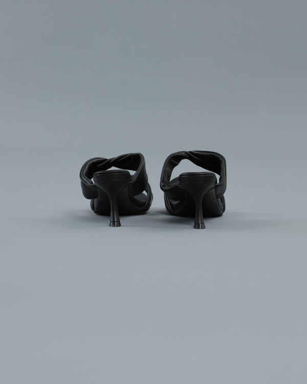 Alessandro Dell´acqua Twist Strap Heeled Sandals Black