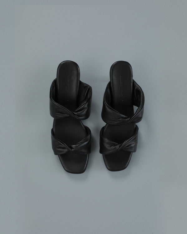 Alessandro Dell´acqua Twist Strap Heeled Sandals Black