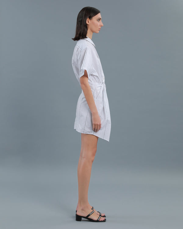 Alessandro Dell´acqua Twisted Placket Shirt Dress White