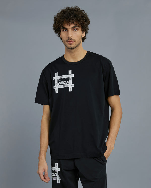 Alessandro Dell´acqua Typographical ADA Print T-Shirt Black