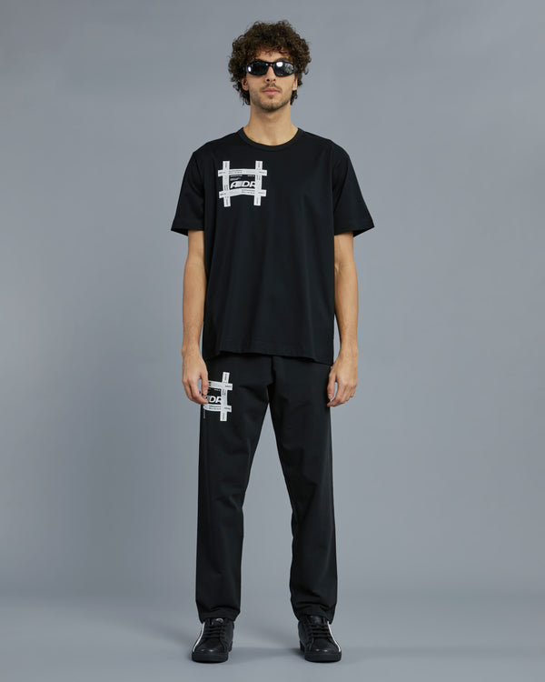 alessandro dell´acqua Typographical ADA Print T-Shirt Black