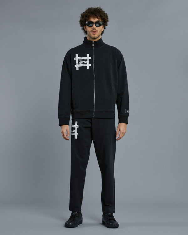 alessandro dell´acqua Typographical ADA Print Track Jacket Black