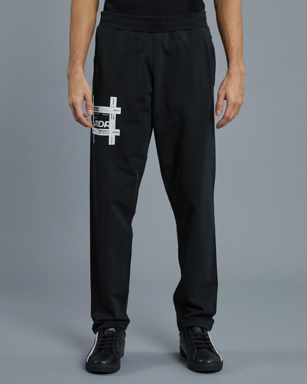 Alessandro Dell´acqua Typographical ADA Print Track Pants Black
