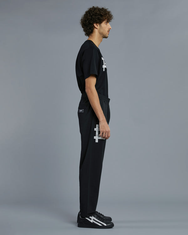 Alessandro Dell´acqua Typographical ADA Print Track Pants Black