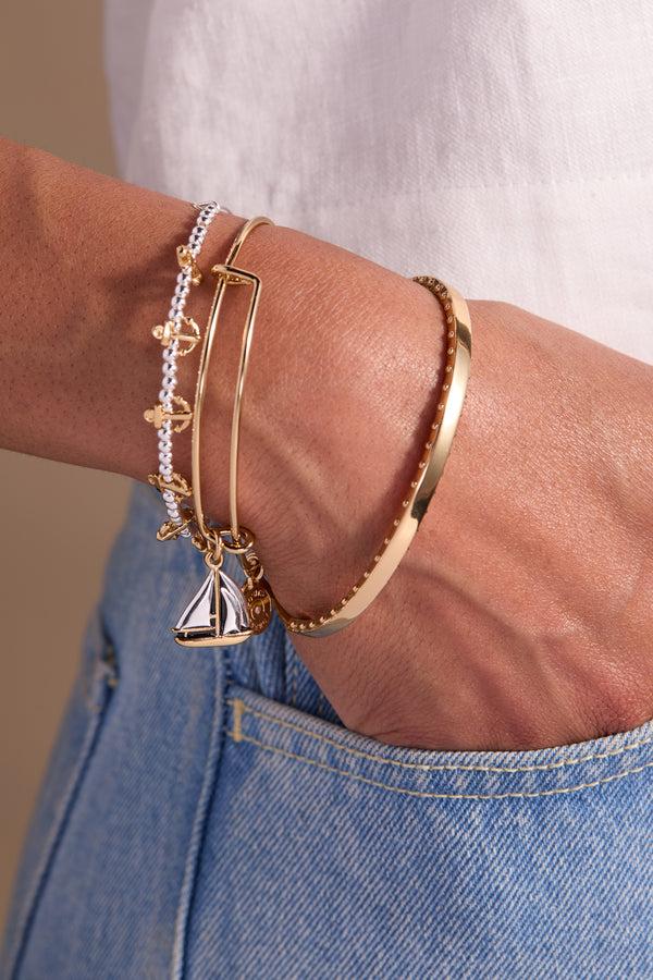 Alex And Ani Anchor Beaded Bangle