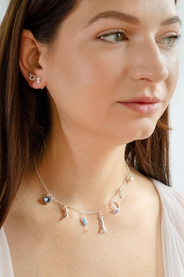 Alex And Ani Bridal Multi-Charm Necklace