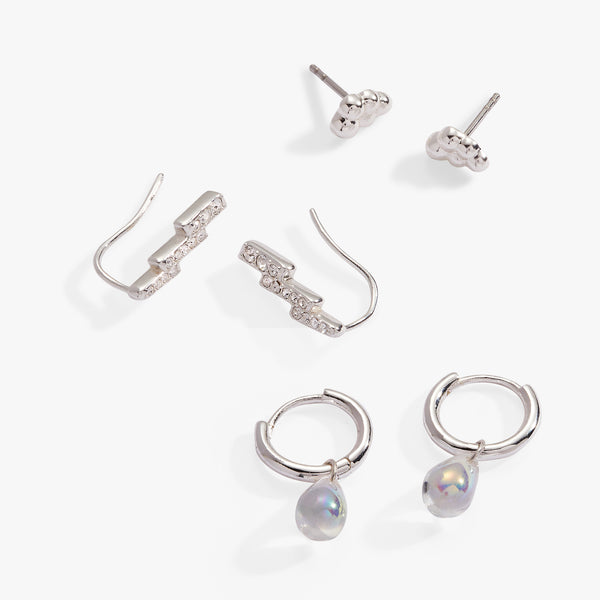 Alex And Ani Cloud Earring Set Of 3