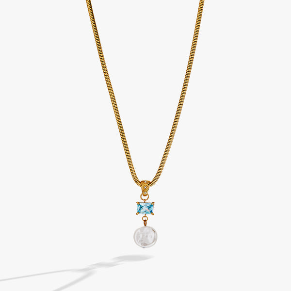 Alex And Ani Coin Pearl Drop Pendant Necklace