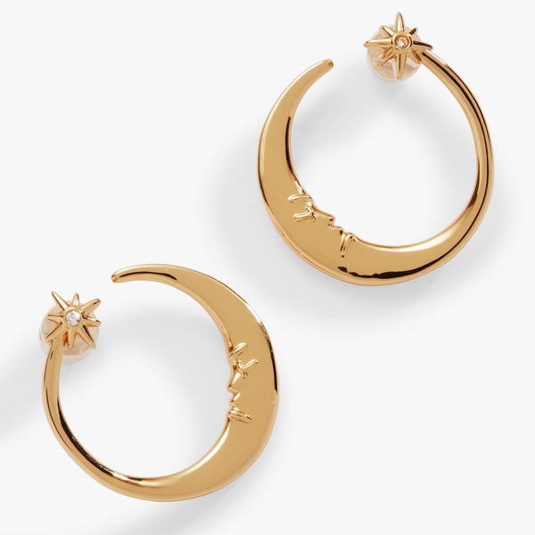 alex and ani Crescent Moon Hoop Earrings