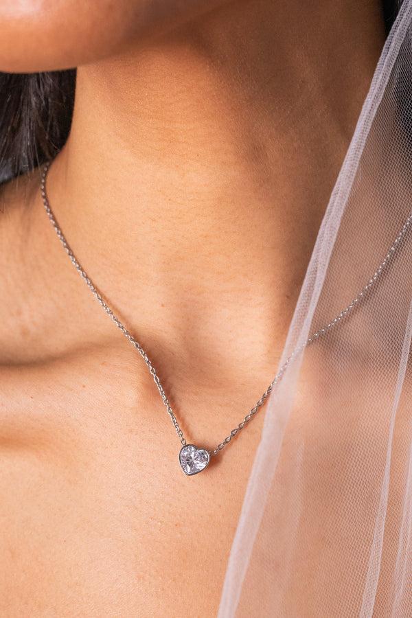 Alex And Ani Crystal Heart Pendant Necklace