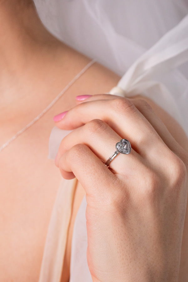 Alex And Ani Crystal Heart Ring