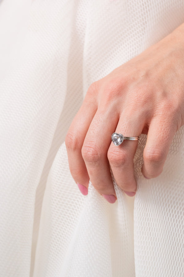 Alex And Ani Crystal Heart Ring