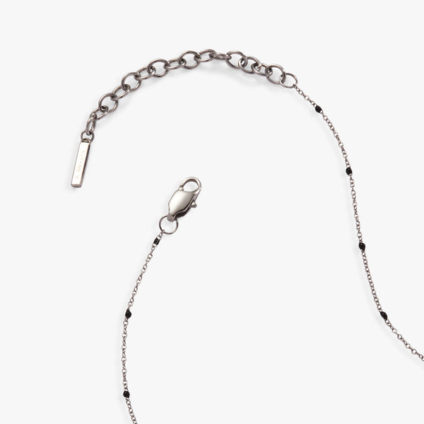 Alex And Ani Enamel Black Dot Chain Necklace