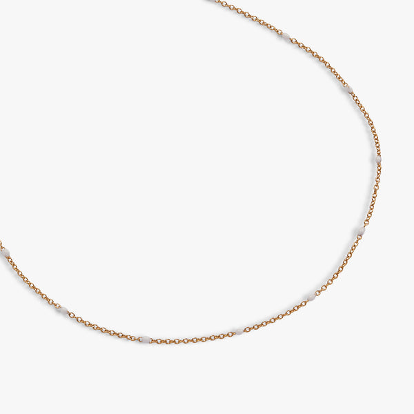 Alex And Ani Enamel White Dot Chain Necklace