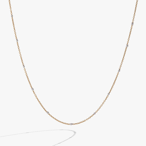 alex and ani Enamel White Dot Chain Necklace