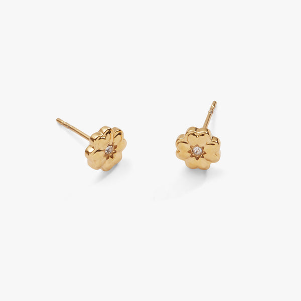 Alex And Ani Four-Leaf Clover Mini Stud Earrings