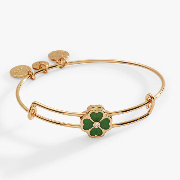 alex and ani Four-Leaf Clover Slider Charm Bangle