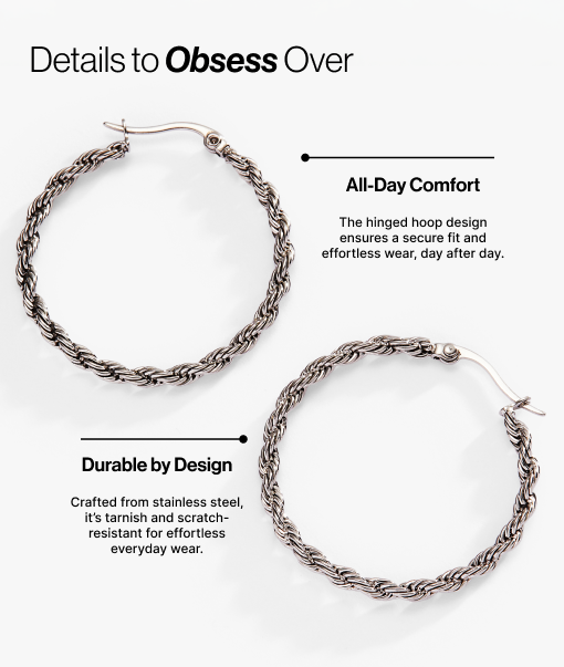 Alex And Ani Frozen French Rope Hoop Earrings