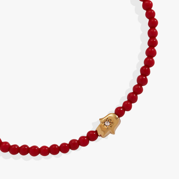 Alex And Ani Hamsa Coral Mini Stretch Bracelet
