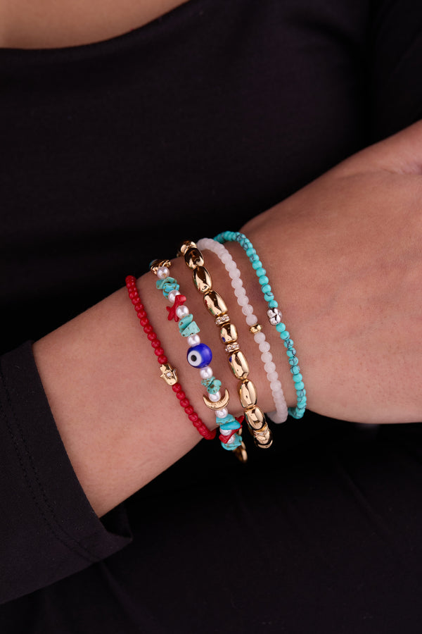 Alex And Ani Heart Turquoise Mini Stretch Bracelet