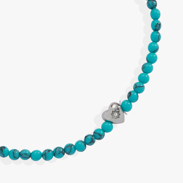 Alex And Ani Heart Turquoise Mini Stretch Bracelet