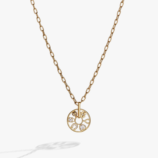 Alex And Ani Love And Luck Wheel Charm Necklace