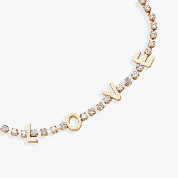 Alex And Ani “Love” Crystal Tennis Bracelet