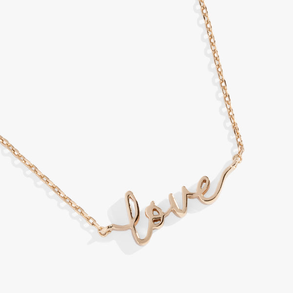Alex And Ani Love Script Chain Necklace