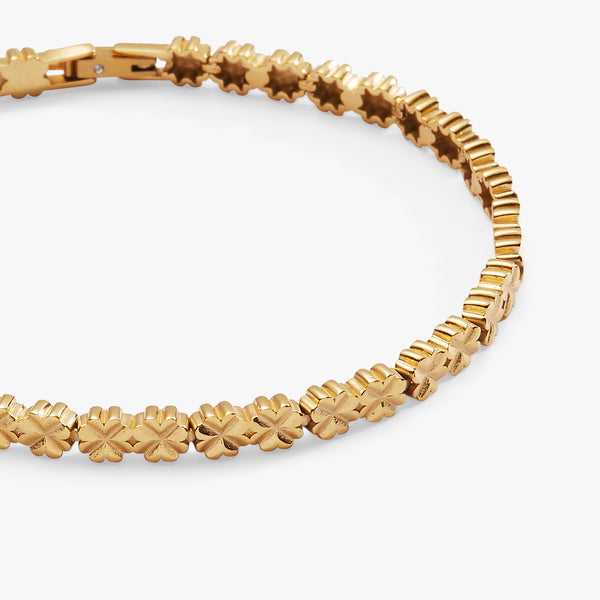 Alex And Ani Lucky Clover Charm Tennis Bracelet