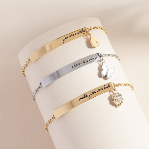 Alex And Ani "Make Your Own Luck" Inline Bracelet