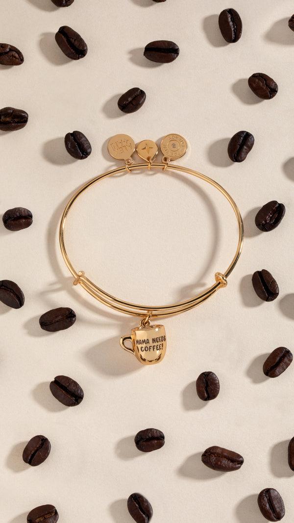 Alex And Ani 'Mama Needs Coffee' Charm Bangle