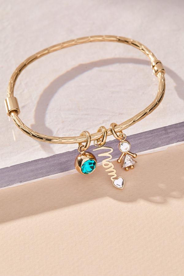 Alex And Ani 'Mom' Elongated Interchangeable Charm