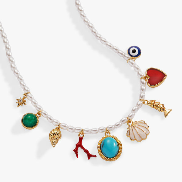 Alex And Ani Moonlight Beach Pearl Charm Necklace