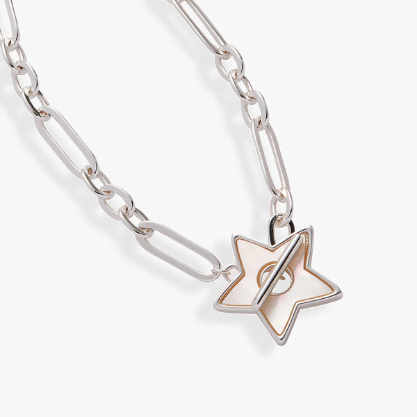 Alex And Ani Mother Of Pearl Star Toggle Necklace