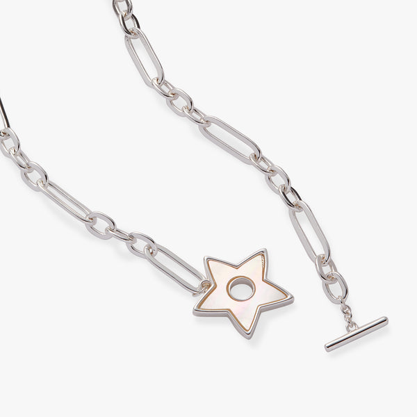 Alex And Ani Mother Of Pearl Star Toggle Necklace