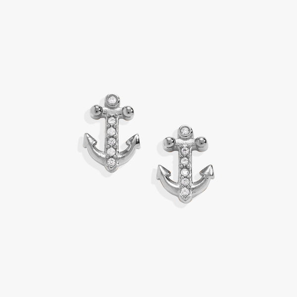 Alex And Ani Pave Anchor Stud Earring