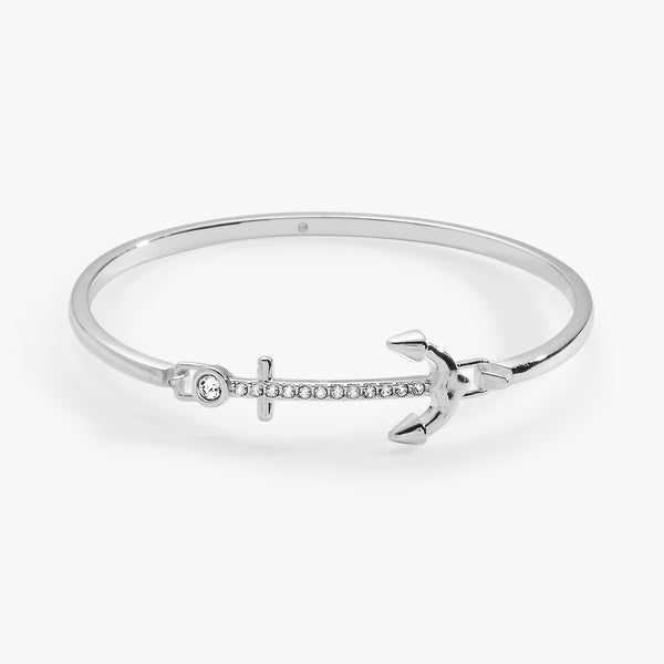 Alex And Ani Pave Anchor Tension Bangle