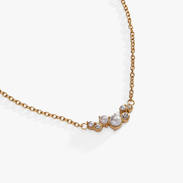 Alex And Ani Pearl & Crystal Pendant Necklace