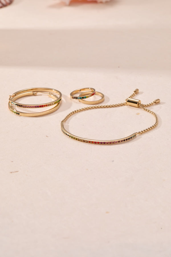 Alex And Ani Rainbow Ombre Ring Set Of 2