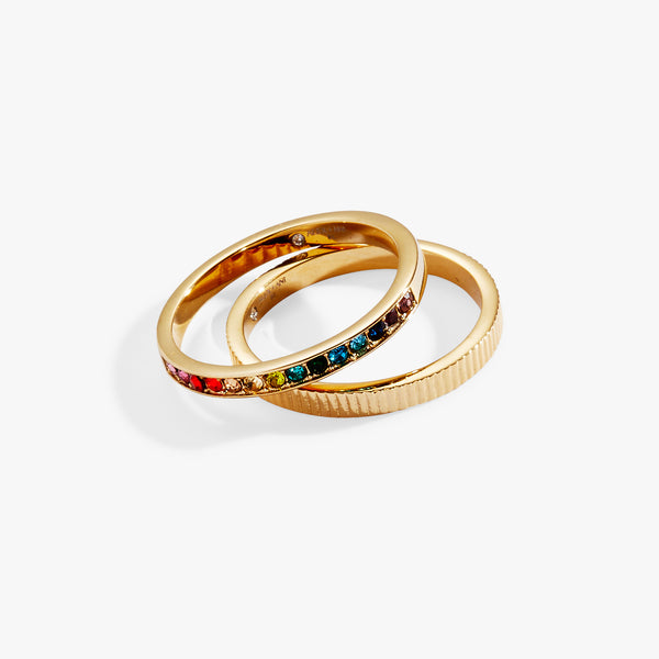 alex and ani Rainbow Ombre Ring Set of 2