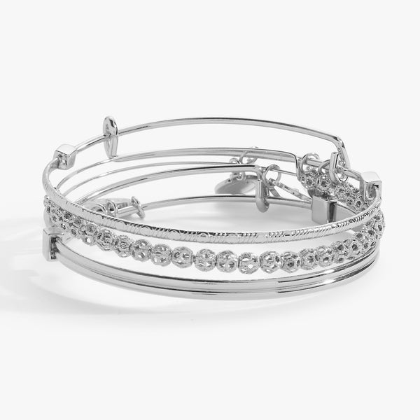 alex and ani Set of 3 Delicate Textured Bangles