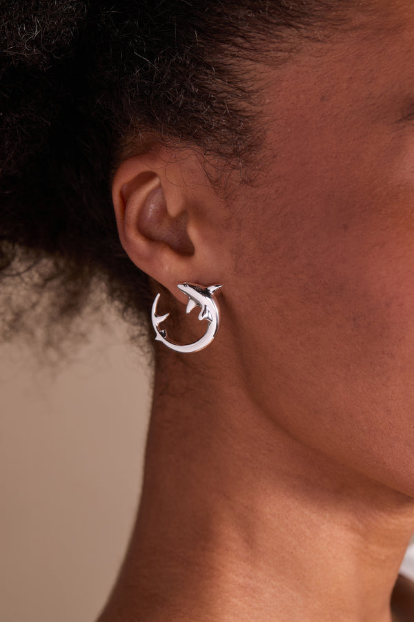 Alex And Ani Shark Hoop Earring