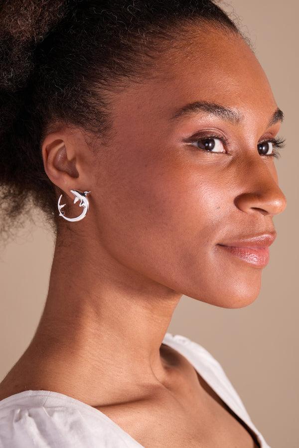 Alex And Ani Shark Hoop Earring