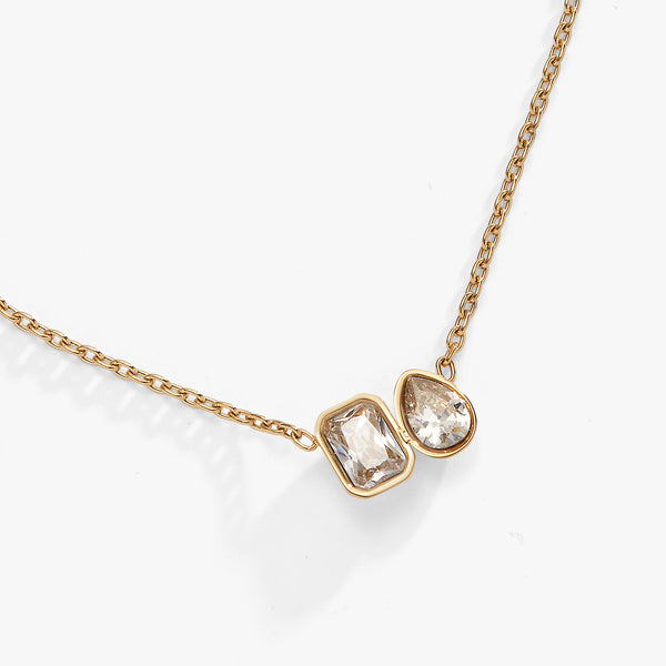 Alex And Ani Toi Et Moi Two Stone Necklace