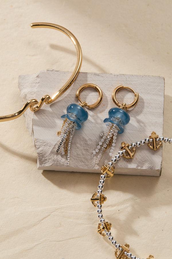 Alex And Ani Whimsical Jellyfish Huggie Hoops