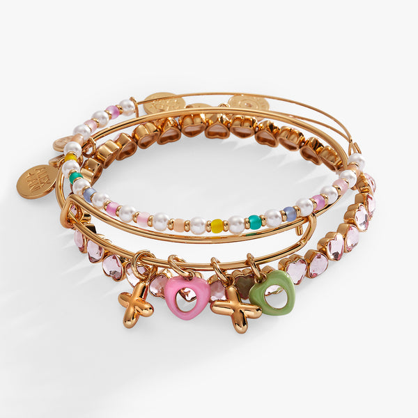 alex and ani XOXO Bracelet Set of 3