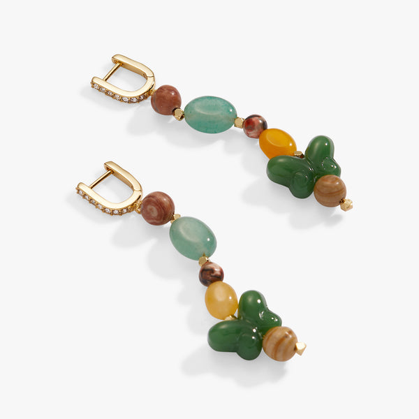 Alex And Ani Carved Butterfly Beaded Linear Earring